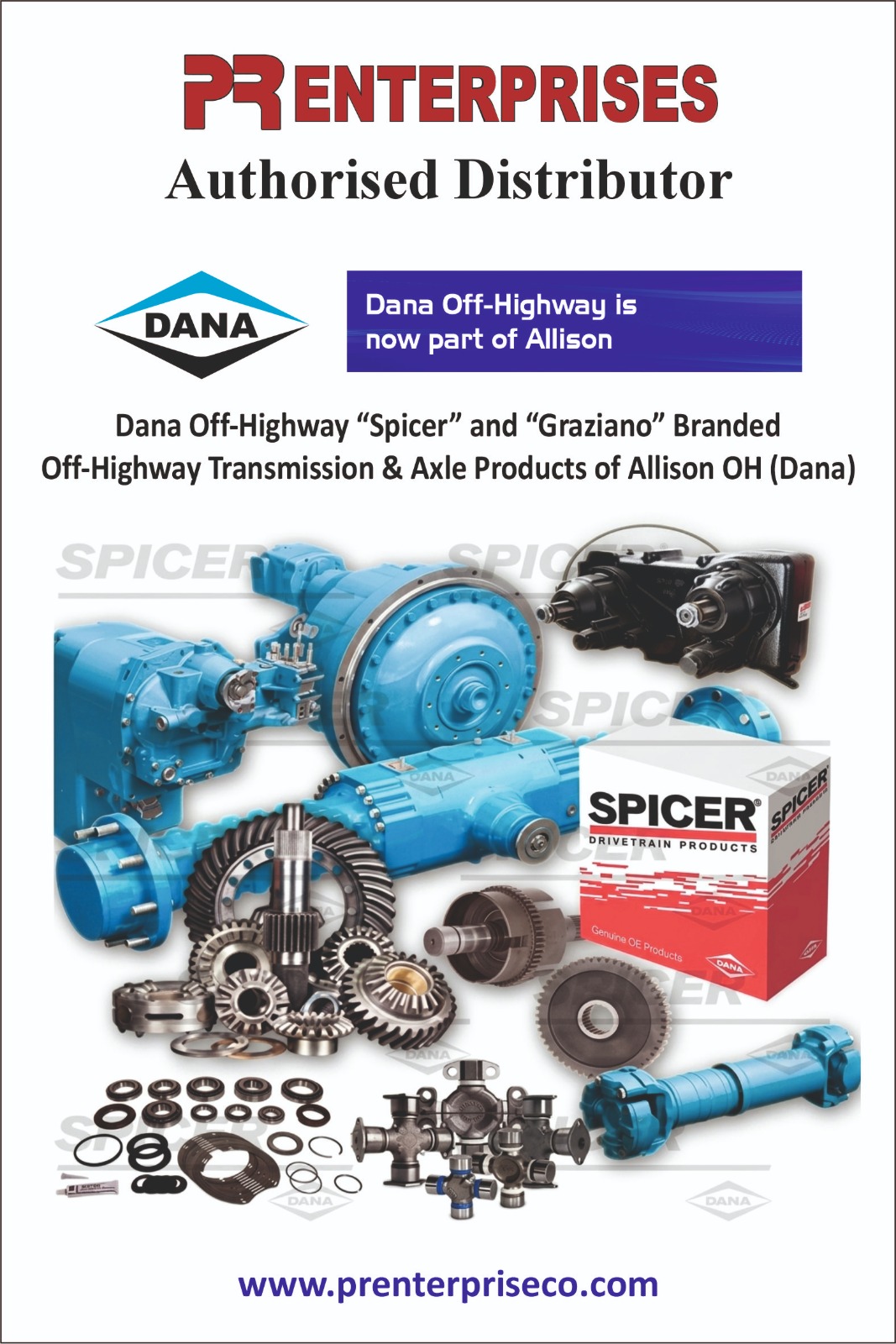 P R Enterprises Allison Off-Highway Dana authorization